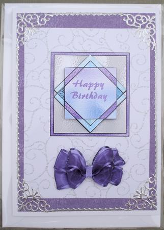 Stained Glass Mandala Card Front by Janet Maureen Harvey