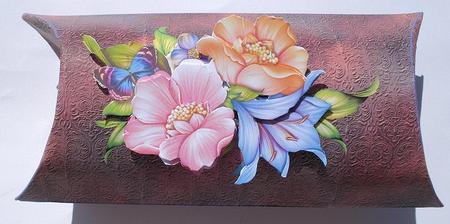 Floral Bunch Pillow Box by Janet Maureen Harvey