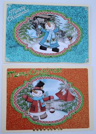 Two Christmas Quick Card Toppers #3 by Janet Maureen Harvey