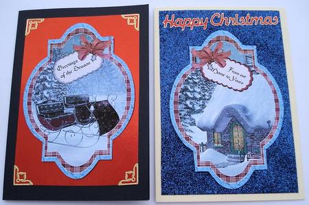 Two Christmas Quick Card Toppers #2 by Janet Maureen Harvey