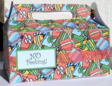 No Peeking Christmas Presents Gable Box by Janet Maureen Harvey