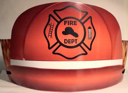 Firefighter Card/hat by Janet Maureen Harvey