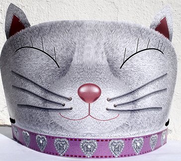 Kitty Card/hat by Janet Maureen Harvey