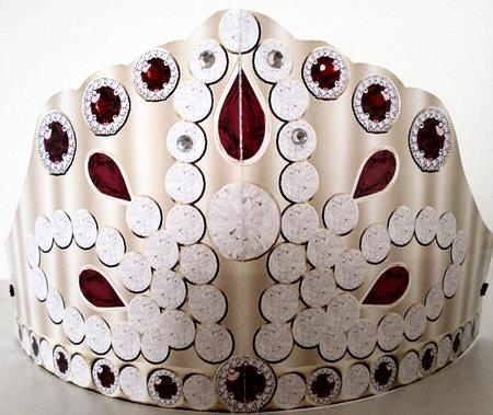 Gold Tiara Card/hat by Janet Maureen Harvey