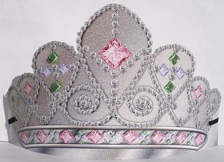 Silver Tiara Card Hat by Janet Maureen Harvey