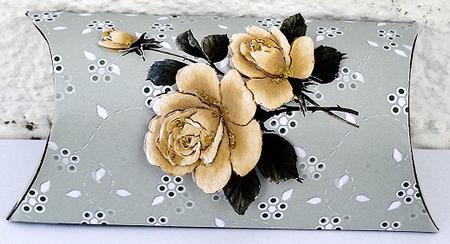 Yellow Rose Pillow Box by Janet Maureen Harvey