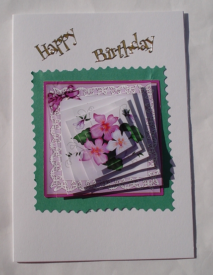 Pretty Viola Twisted Pyramage Sheet by Janet Maureen Harvey