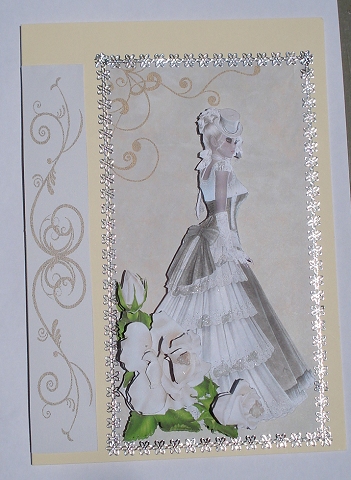 Beautiful Lady with Roses by Janet Maureen Harvey