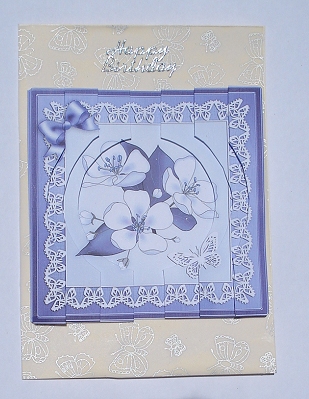 Apple Blossom Quick Card with Circular Side Stacker by Janet Maureen Harvey