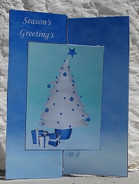 Season's Greetings Fold Back by Janet Maureen Harvey