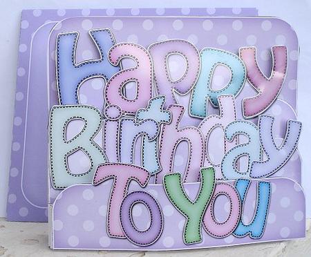 3D Birthday Pop Out Word Card Kit by Janet Maureen Harvey