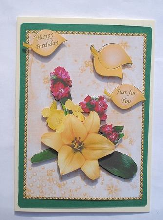 Yellow Lily Arrangement by Janet Maureen Harvey