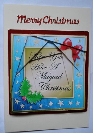 Elegant Christmas Quick Card Twisted Spiral Side Stacker by Janet Maureen Harvey
