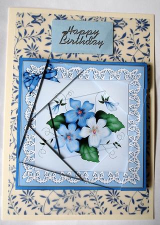 Pretty Viola Quick Card Twisted Spiral Side Stacker by Janet Maureen Harvey