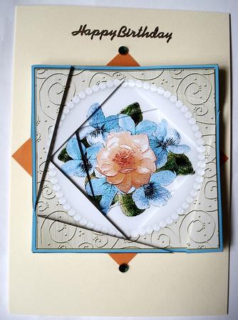 Flowers and Pearls Quick Card Twisted Spiral Side Stacker by Janet Maureen Harvey