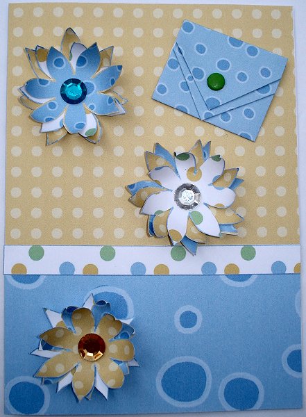 Mini Envelope Card - Spots'n'dots 1 with Spanish by Janet Maureen Harvey
