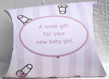 Baby Girl Nappy Pin Pillow Box - English by Janet Maureen Harvey
