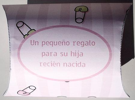 Baby Girl Nappy Pin Pillow - Spanish by Janet Maureen Harvey
