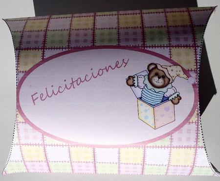 Teddy in Box Pillow Box - Spanish by Janet Maureen Harvey