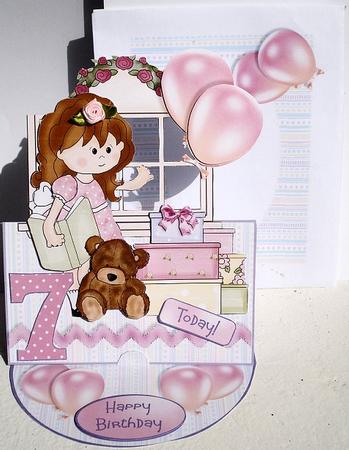Over the Edge Easel Card Kit - Birthday Girl! Ages 5 to 9 by Janet Maureen Harvey