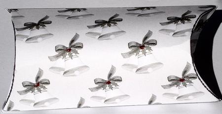 Christmas Bells in Cream Pillow Gift Box by Janet Maureen Harvey