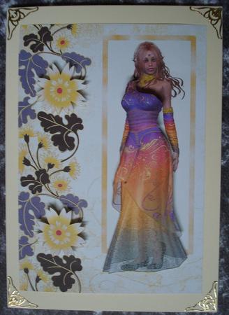 Colourful Lady Decoupage by Janet Maureen Harvey