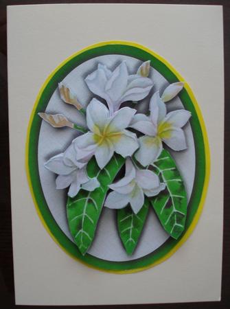 White Flowers Decoupage by Janet Maureen Harvey