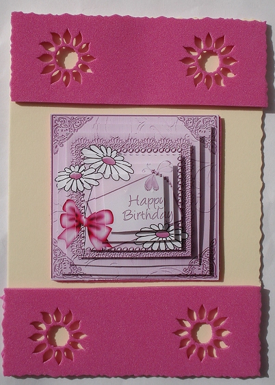 Daisies on Metallic Lace Pyramage Sheet by Janet Maureen Harvey
