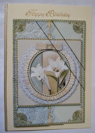 Lily 1 Ruffle Duo Corner A5 Stacker by Janet Maureen Harvey
