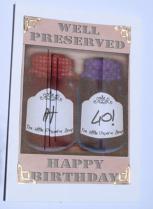 A5 Novelty Well Preserved 40th Birthday Jams Pyramage by Janet Maureen Harvey