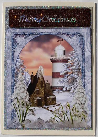 Frosty Glow Quick Topper with Insert and Verse by Janet Maureen Harvey