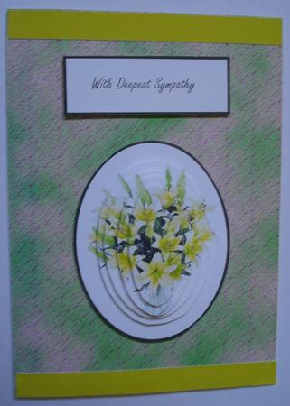 Sympathy Pyramid Stacker Card with Sentiment Mask by Janet Maureen Harvey