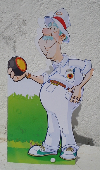 Bowling Dude Shaped Card. by Janet Maureen Harvey