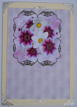 A5 Flowers Framed Card by Janet Maureen Harvey