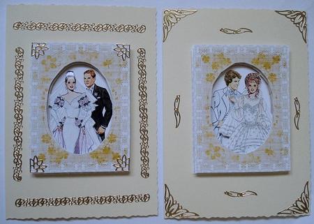 2 on a Sheet Wedding Decoupage by Janet Maureen Harvey