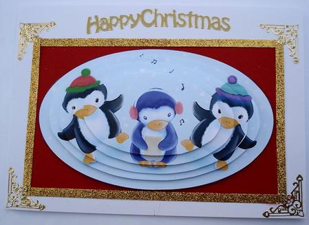 Carol Singing Penguins! Pyramid Sheet by Janet Maureen Harvey
