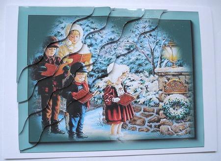 Carolling Children by Janet Maureen Harvey