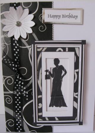 Silhouette Lady Invertage Tunnel Design Sheet - Art Deco Ins by Janet Savage