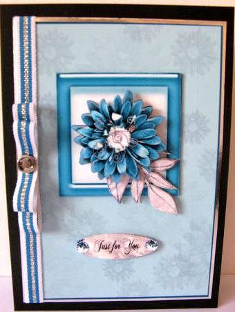 Teal Wired Flower by Janet Savage
