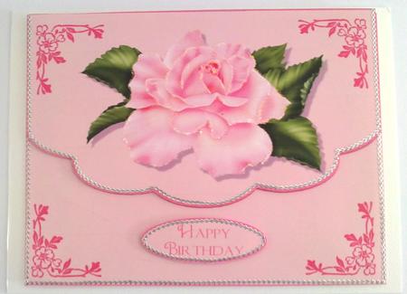 Rose Envelope Shape Quick Card by Janet Savage