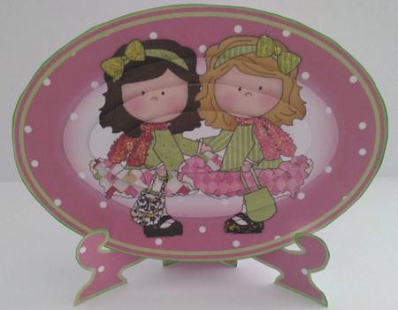 Best Friends Forever Plate Card by Janet Savage