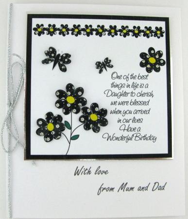 Daisy Daisy 8x8 Inch Topper Daughter Birthday by Janet Savage