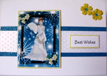 Elegant Lady in Ballgown A4 Topper by Janet Savage