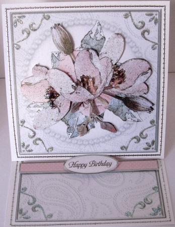 Posy and Pearls Easel Card Kit - 3D Step by Step Decoupage by Janet Savage