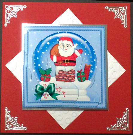 Xmas Santa Got Stuck Snowglobe Shell Edged Stacker Featured Gallery Photo
