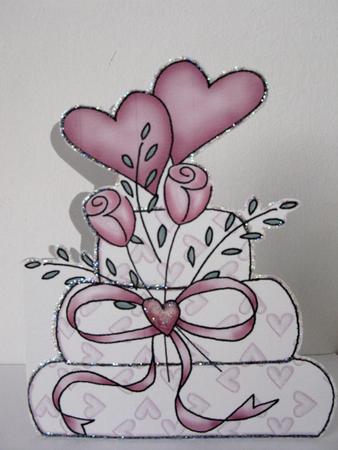 Wedding Cake Shaped Card by Janet Savage