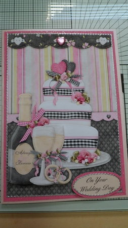 Always & Forever Wedding Card Front with Decoupage by J Stocks