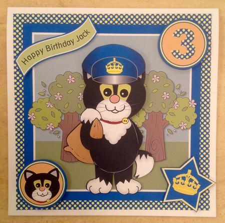 Postman Cat Topper Mini Kit by Janet Roberts