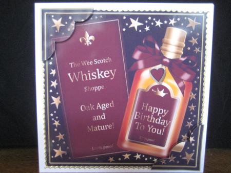 8 x 8 Birthday Whisky Scalloped Corner Topper by Janette Ellison