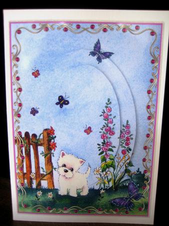 Westie in the Garden Step by Step Decoupage by Janette Ellison